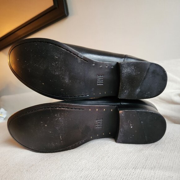 NEW 9.5 Frye Melissa Equestrian Black Zip Tall Boots - Picture 6 of 16